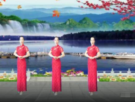 星月夜色廣場(chǎng)舞 站著等你三千年 背面演示及分解教學(xué) 編舞星月夜色